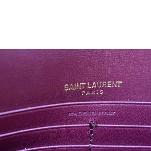YVES SAINT LAURENT Sunset Mini Leather Crossbody Bag Rouge Legion