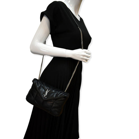 YVES SAINT LAURENT Mini Loulou Puffer Leather Crossbody Bag Black - Hot Deals