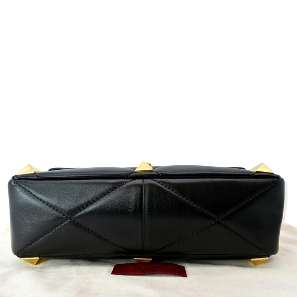 VALENTINO Garavani Roman Stud Leather Crossbody Bag Black - Hot Deals