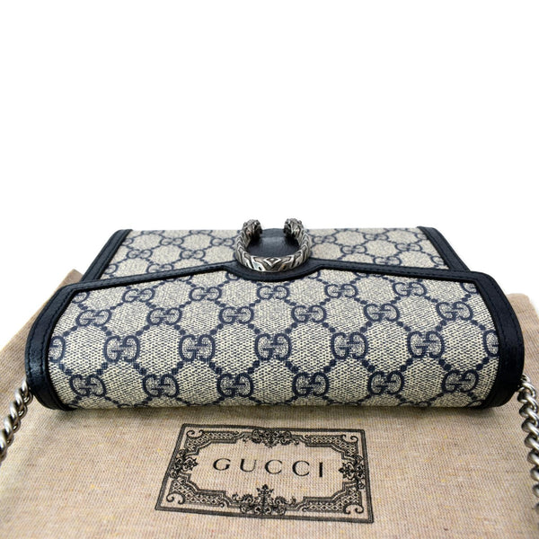 GUCCI Dionysus GG Supreme Crossbody Chain Wallet Beige 401231