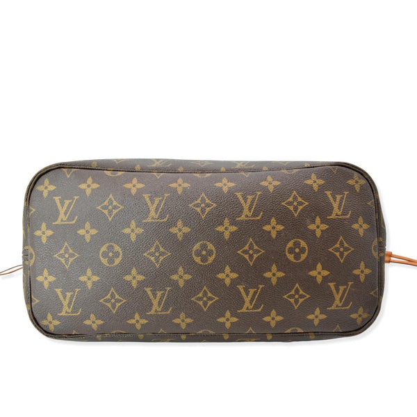 LOUIS VUITTON Neverfull MM Monogram Canvas Tote Bag Brown