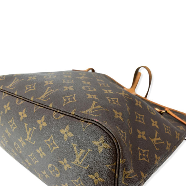 LOUIS VUITTON Neverfull MM Monogram Canvas Tote Bag Brown