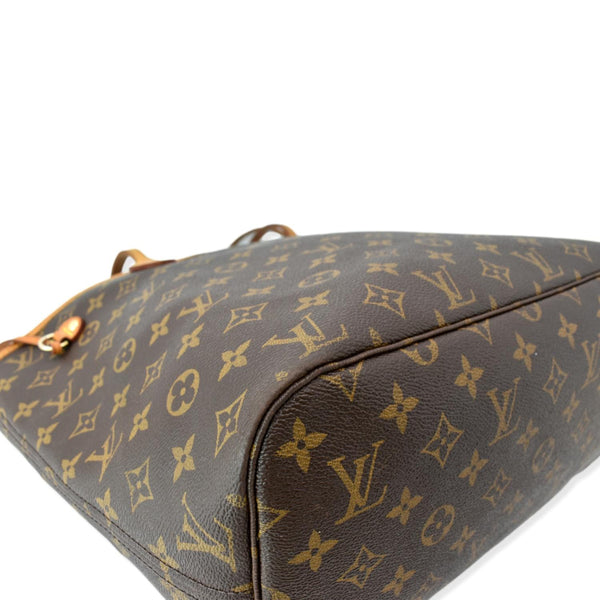 LOUIS VUITTON Neverfull MM Monogram Canvas Tote Bag Brown
