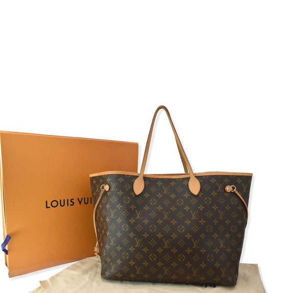 LOUIS VUITTON Neverfull GM Monogram Canvas Tote Bag Brown