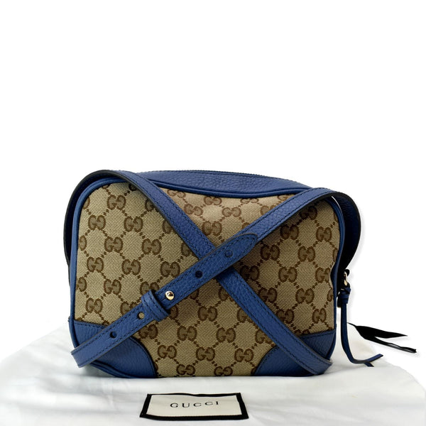 GUCCI Bree GG Canvas Leather Crossbody Bag Beige 449413