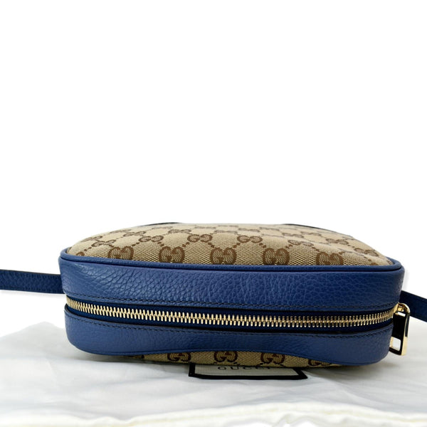 GUCCI Bree GG Canvas Leather Crossbody Bag Beige 449413
