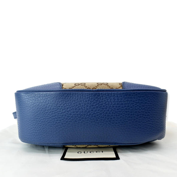 GUCCI Bree GG Canvas Leather Crossbody Bag Beige 449413
