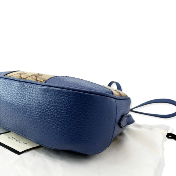GUCCI Bree GG Canvas Leather Crossbody Bag Beige 449413