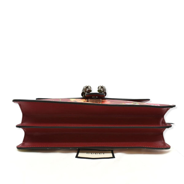 GUCCI Dionysus Floral Blooms Leather Shoulder Bag Red 400235