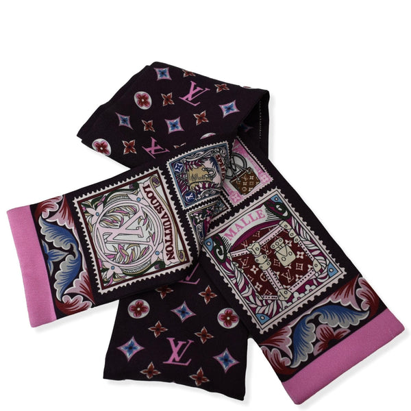 LOUIS VUITTON Lettre A Silk Multicolor Scarf Bandeau