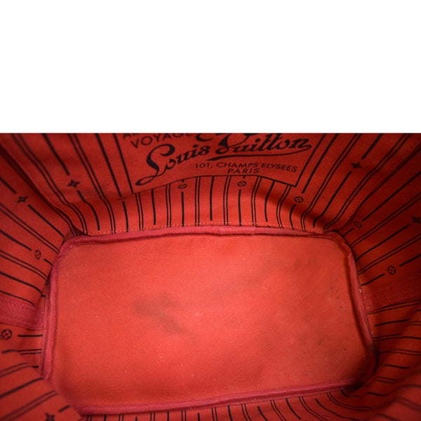 LOUIS VUITTON Neverfull MM Damier Ebene Shoulder Bag Brown