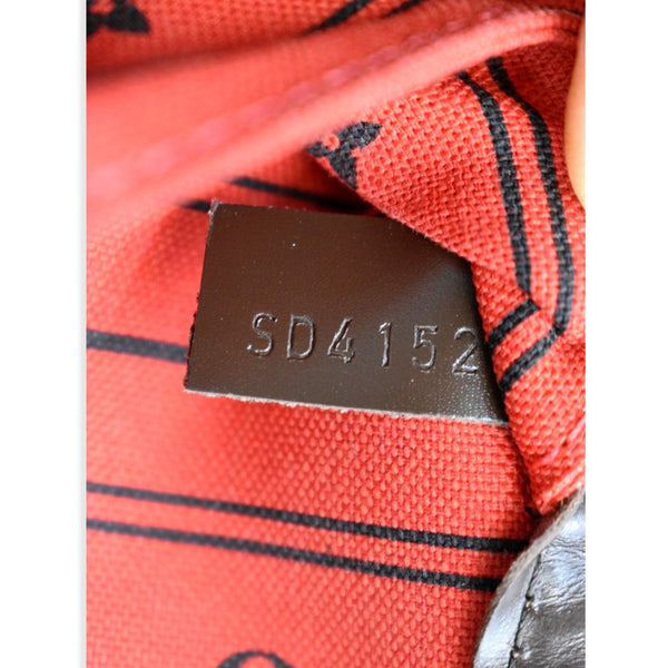 LOUIS VUITTON Neverfull MM Damier Ebene Shoulder Bag Brown