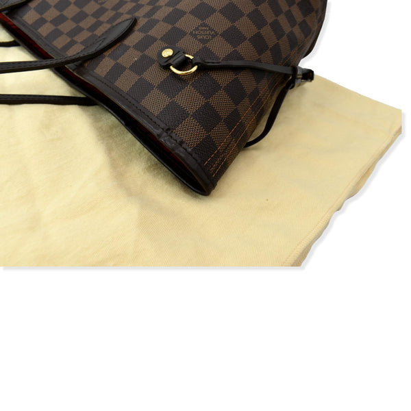LOUIS VUITTON Neverfull MM Damier Ebene Shoulder Bag Brown