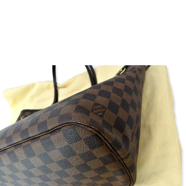 LOUIS VUITTON Neverfull MM Damier Ebene Shoulder Bag Brown