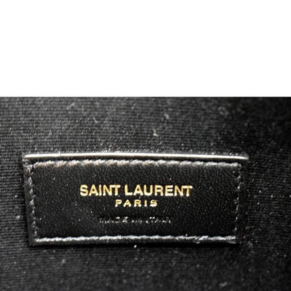 YVES SAINT LAURENT Matelasse Large Bill Monogram Pouch Black