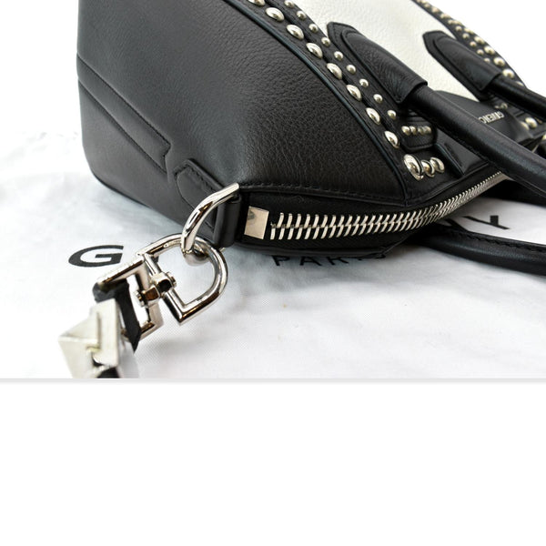 GIVENCHY Studded Antigona Nude Small Calfskin Leather Shoulder Bag Black
