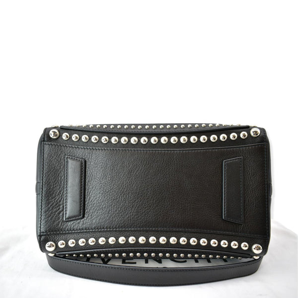 GIVENCHY Studded Antigona Nude Small Calfskin Leather Shoulder Bag Black