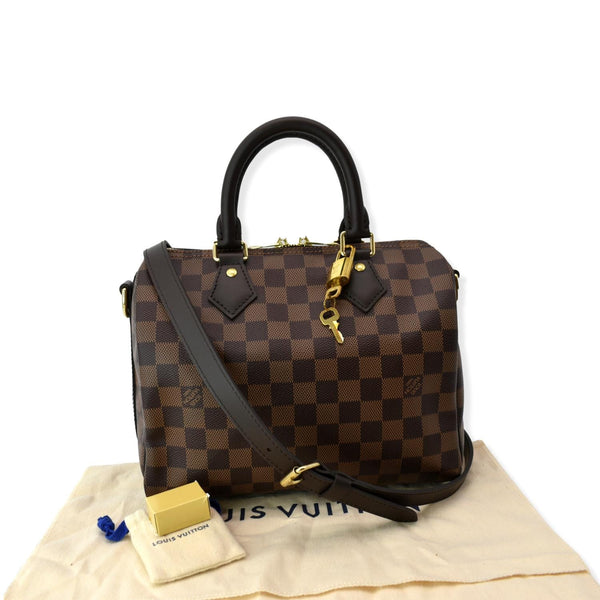 LOUIS VUITTON Speedy 25 Bandouliere Damier Ebene Shoulder Bag Brown
