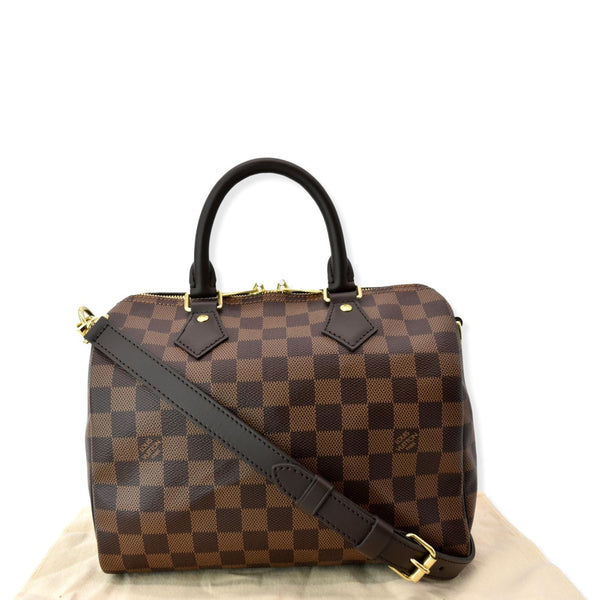 LOUIS VUITTON Speedy 25 Bandouliere Damier Ebene Shoulder Bag Brown