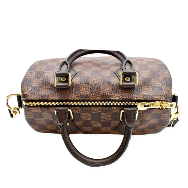 LOUIS VUITTON Speedy 25 Bandouliere Damier Ebene Shoulder Bag Brown