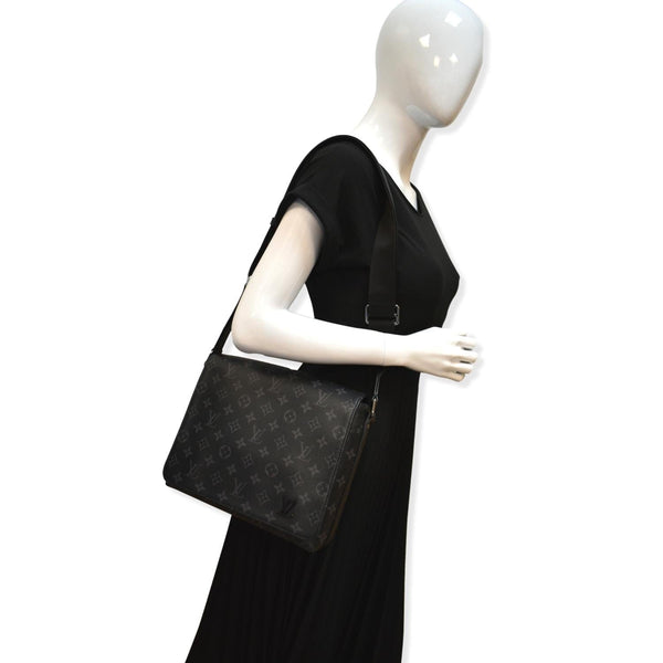 LOUIS VUITTON District PM Monogram Eclipse Messenger Bag Black