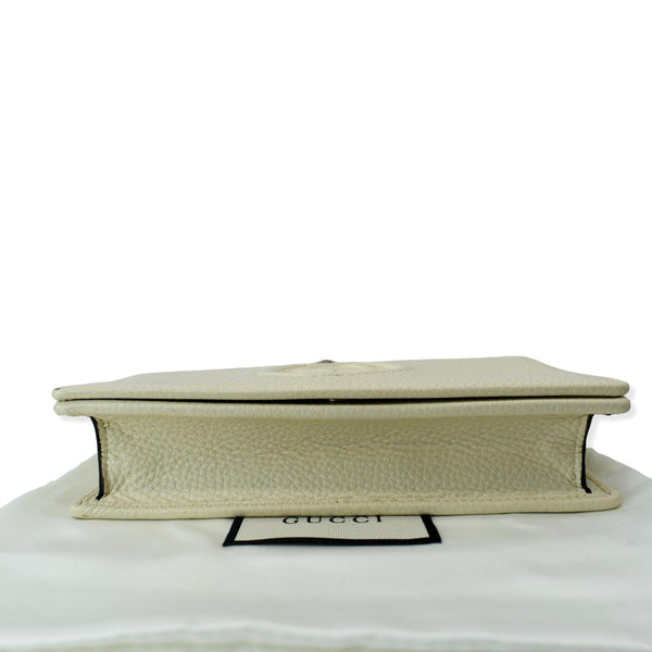 GUCCI Mini Soho Leather Wallet On Chain Crossbody Bag Ivory 598211