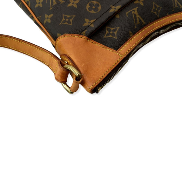 LOUIS VUITTON Odeon MM Monogram Coated Canvas Shoulder Bag Brown