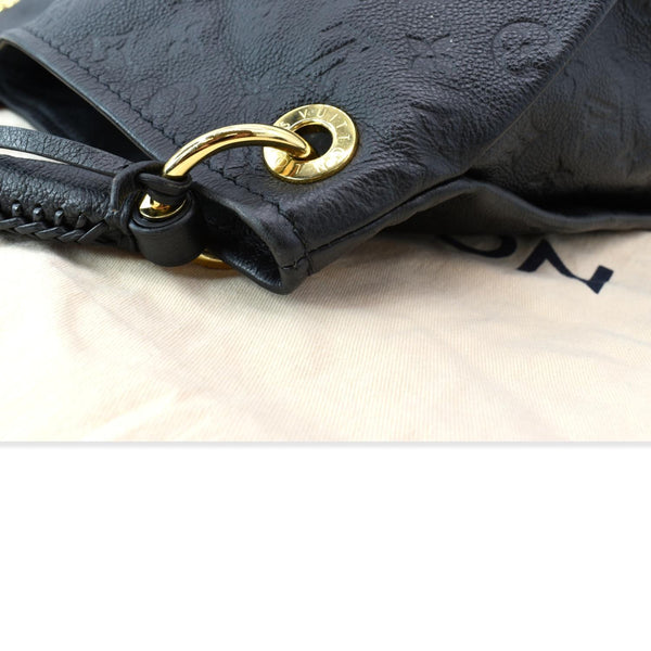 LOUIS VUITTON Artsy MM Empreinte Leather Shoulder Bag Black
