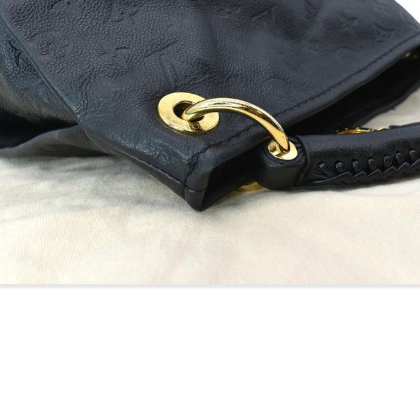 LOUIS VUITTON Artsy MM Empreinte Leather Shoulder Bag Black