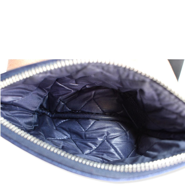 CHANEL Small Vintage Mademoiselle Leather Cosmetic Case Blue