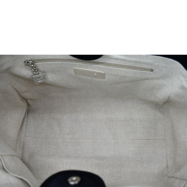 CHANEL Deauville Shopping Tote Bag Black