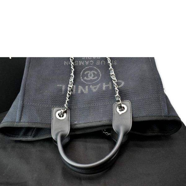 CHANEL Deauville Shopping Tote Bag Black