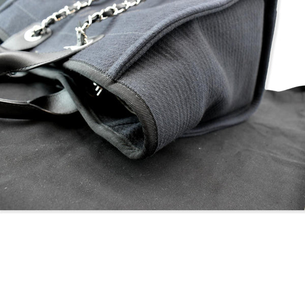 CHANEL Deauville Shopping Tote Bag Black