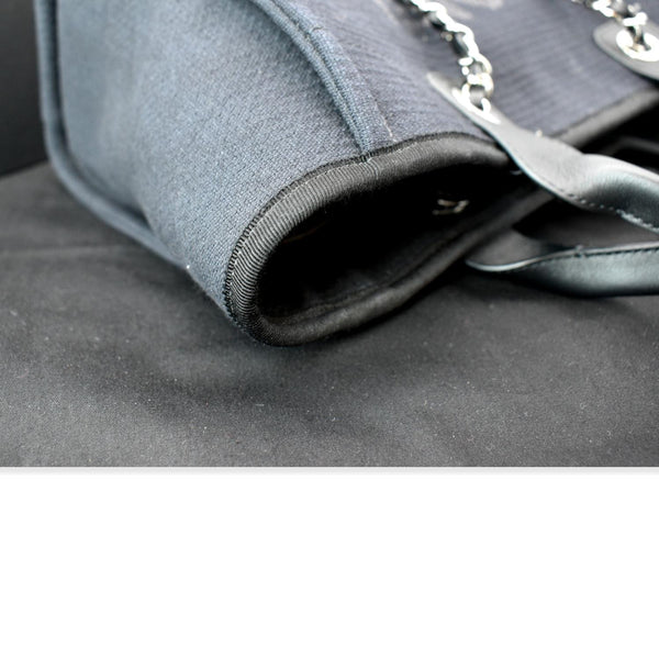 CHANEL Deauville Shopping Tote Bag Black
