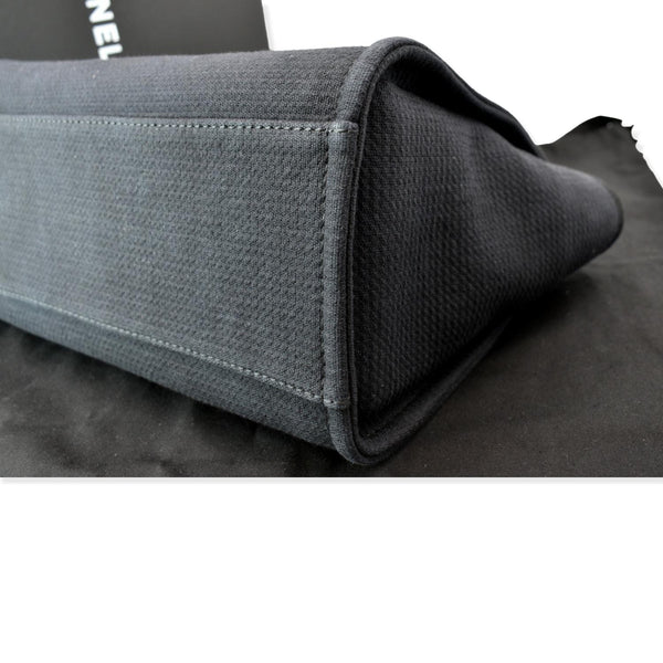 CHANEL Deauville Shopping Tote Bag Black