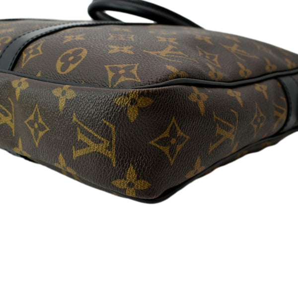 LOUIS VUITTON Porte Documents Voyage Monogram Canvas Briefcase Bag Brown