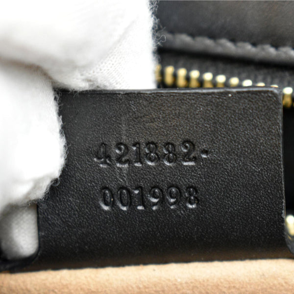 GUCCI Sylvie Small Leather Shoulder Bag Black