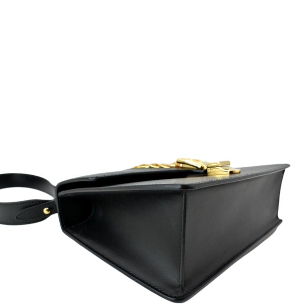 GUCCI Sylvie Small Leather Shoulder Bag Black
