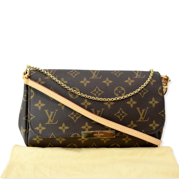 LOUIS VUITTON Favorite MM Monogram Canvas Crossbody Bag Brown