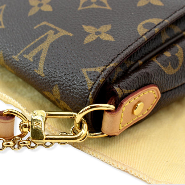 LOUIS VUITTON Favorite MM Monogram Canvas Crossbody Bag Brown