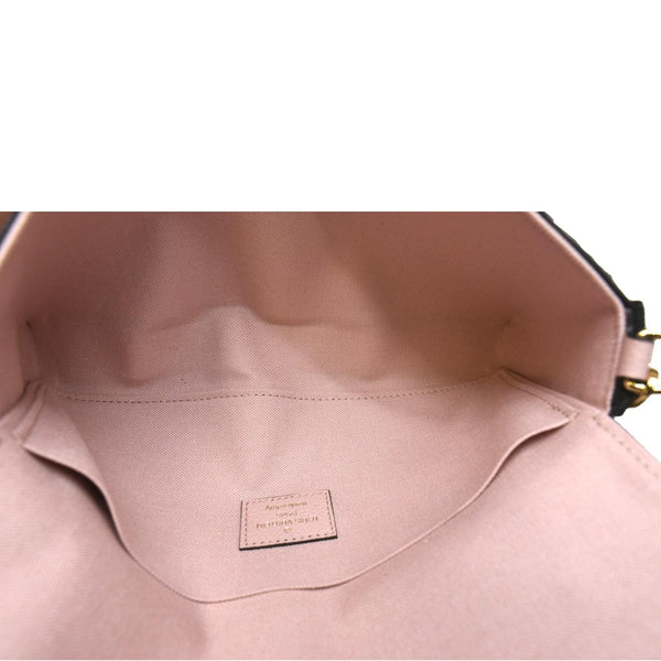 LOUIS VUITTON Pochette Felicie Monogram Empreinte Leather Chain Wallet Rose Poudre