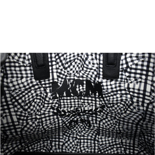 MCM Large Liz Visetos Reversible Shopper Tote Bag Black