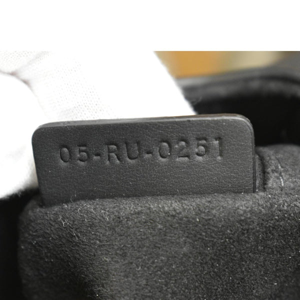 CHRISTIAN DIOR Saddle Calfskin Leather Satchel Bag Black