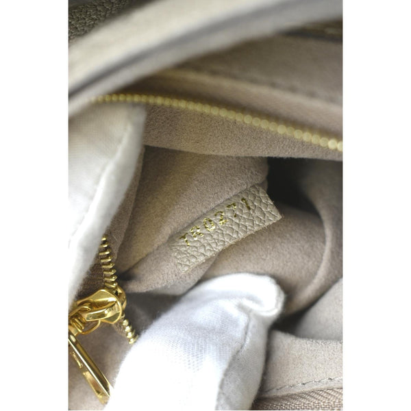 LOUIS VUITTON Vavin MM Monogram Empreinte Leather Shoulder Bag Taupe