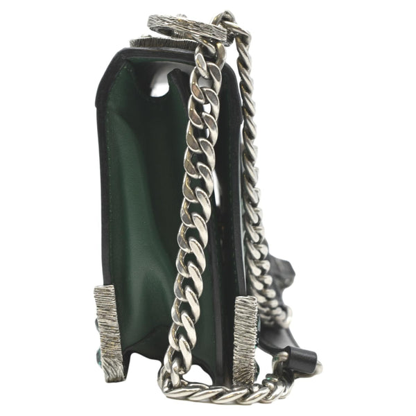 Prada Cahier Swarovski Crystals Leather Shoulder Bag - Left Side