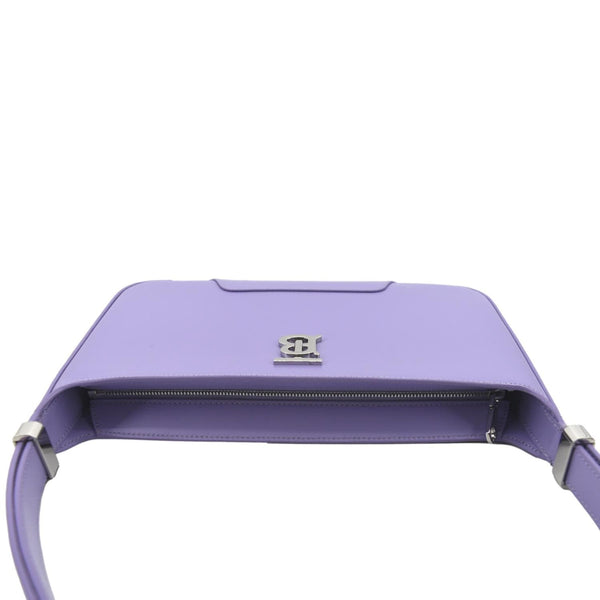 Burberry Medium TB Leather Shoulder Bag Soft Violet - Top