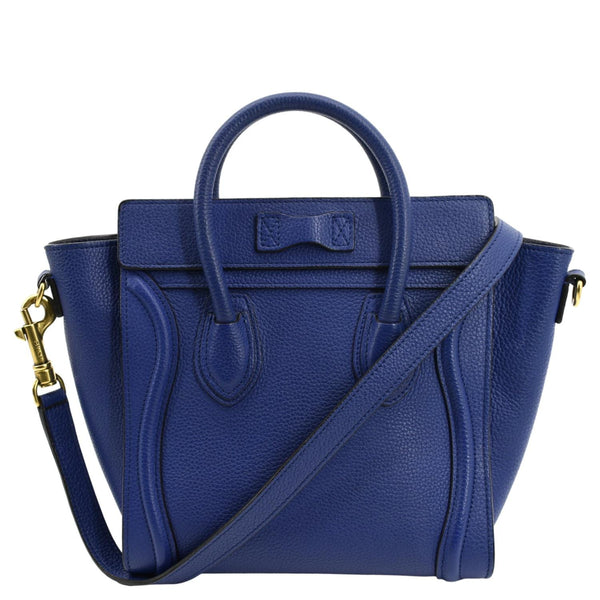 Celine Nano Luggage Smooth Leather Tote Crossbody Bag - Back