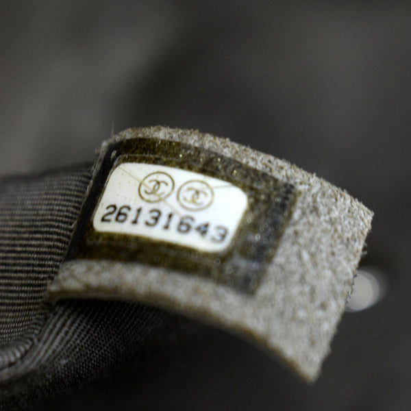 CHANEL Statement Medium Flap Quilted Chevron Crossbody Bag Khaki