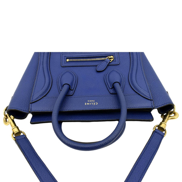 Celine Nano Luggage Smooth Leather Tote Crossbody Bag - Top