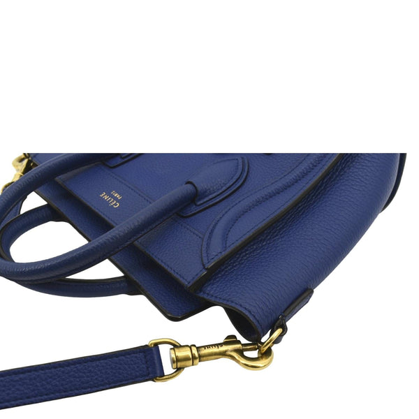 Celine Nano Luggage Smooth Leather Tote Crossbody Bag - Top Left